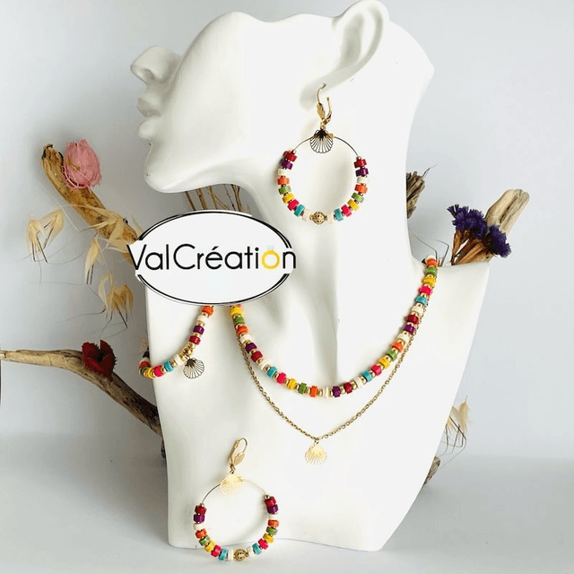Boucles d'oreilles "Evasion sous les tropiques"